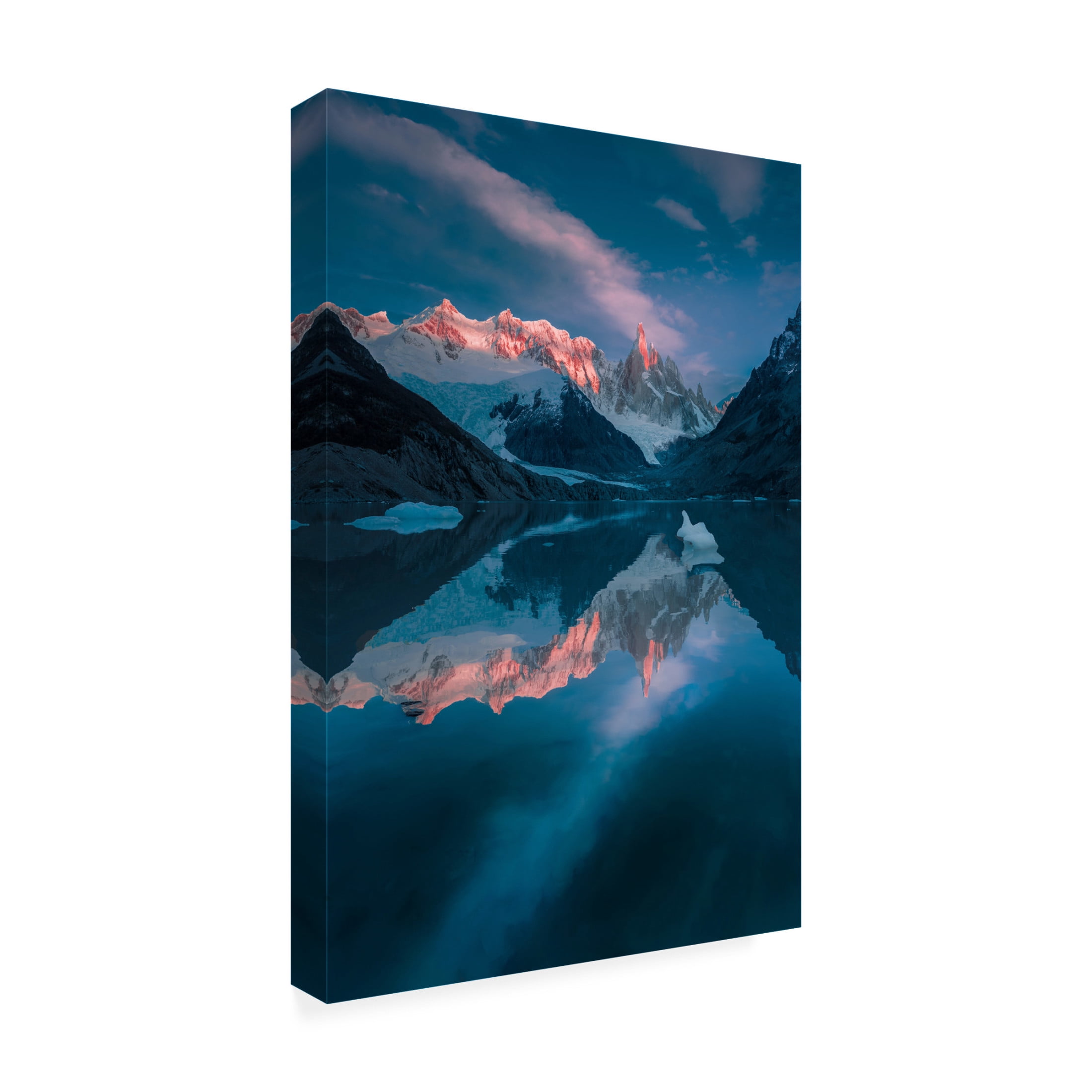 Trademark Fine Art Gu and Hongchao Illuminated Peaks Canvas Wall Art