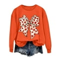 thumbnail image 2 of Ounisa Long Sleeve Shirts for Women Crewneck Valentine's Day T Shirts Love Bow Printed Tee Tops Fashionable Pullover Clothes, 2 of 8