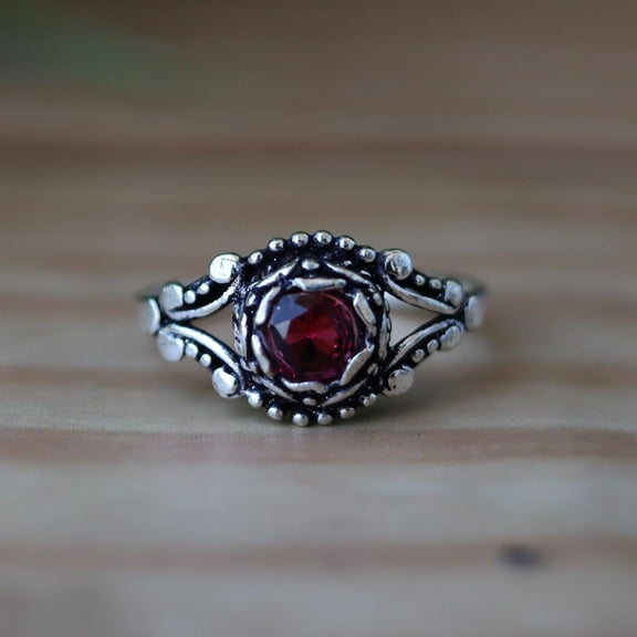 Pink Tourmaline Ring, Round Cut Gemstone Ring, Designer Ring, Women's Ring, 925 Silver Ring, Minimalist Gemstone, Anniversary Gift Ring*****