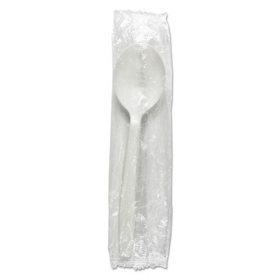 Heavyweight Wrapped Polypropylene Cutlery, Soup Spoon, White, 1,000/carton | Bundle of 2 Cartons