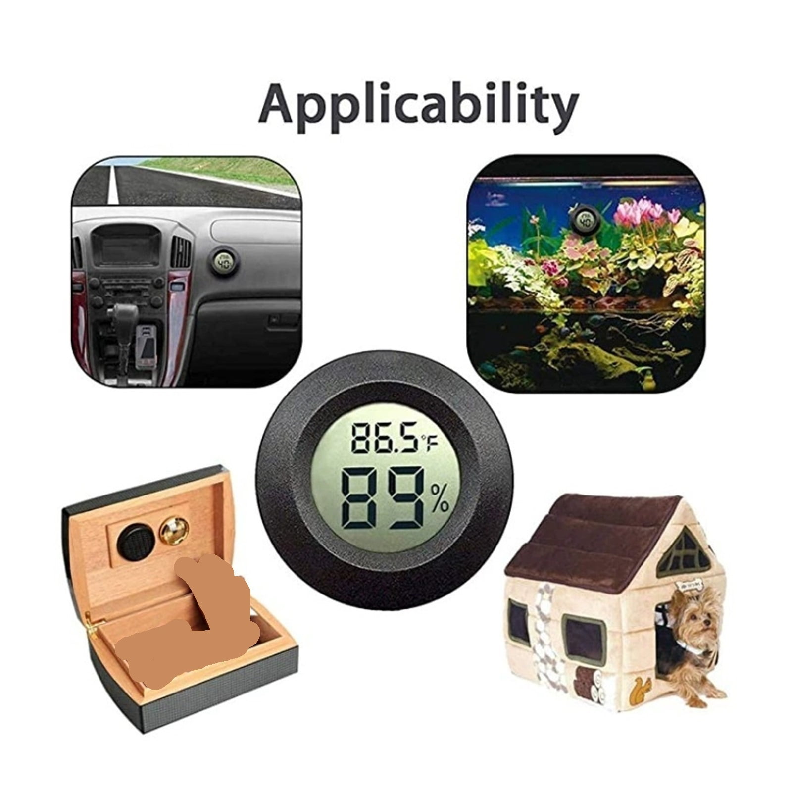 Mini Hygrometer Thermometer Fahrenheit or Digital LCD Monitor Indoor Room Humidity Temperature Gauge ,Simple Operation