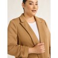 thumbnail image 3 of Scoop Women's and Women’s Plus Relaxed Ultimate ScubaKnit Blazer with Scrunch Sleeves, Sizes XS-4X, 3 of 5