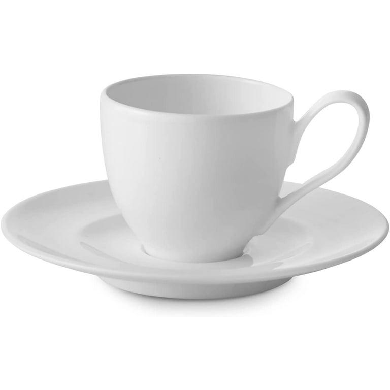 Vikko Espresso Cups with Saucer, 3.25 Ounce Small Coffee Cups, Set of 4  Clear Glass Coffee Mug