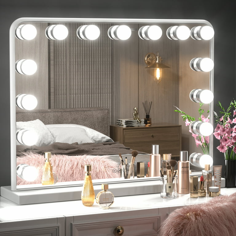 LED Strip Makeup Mirror With Black Frame – 50 x 60cm