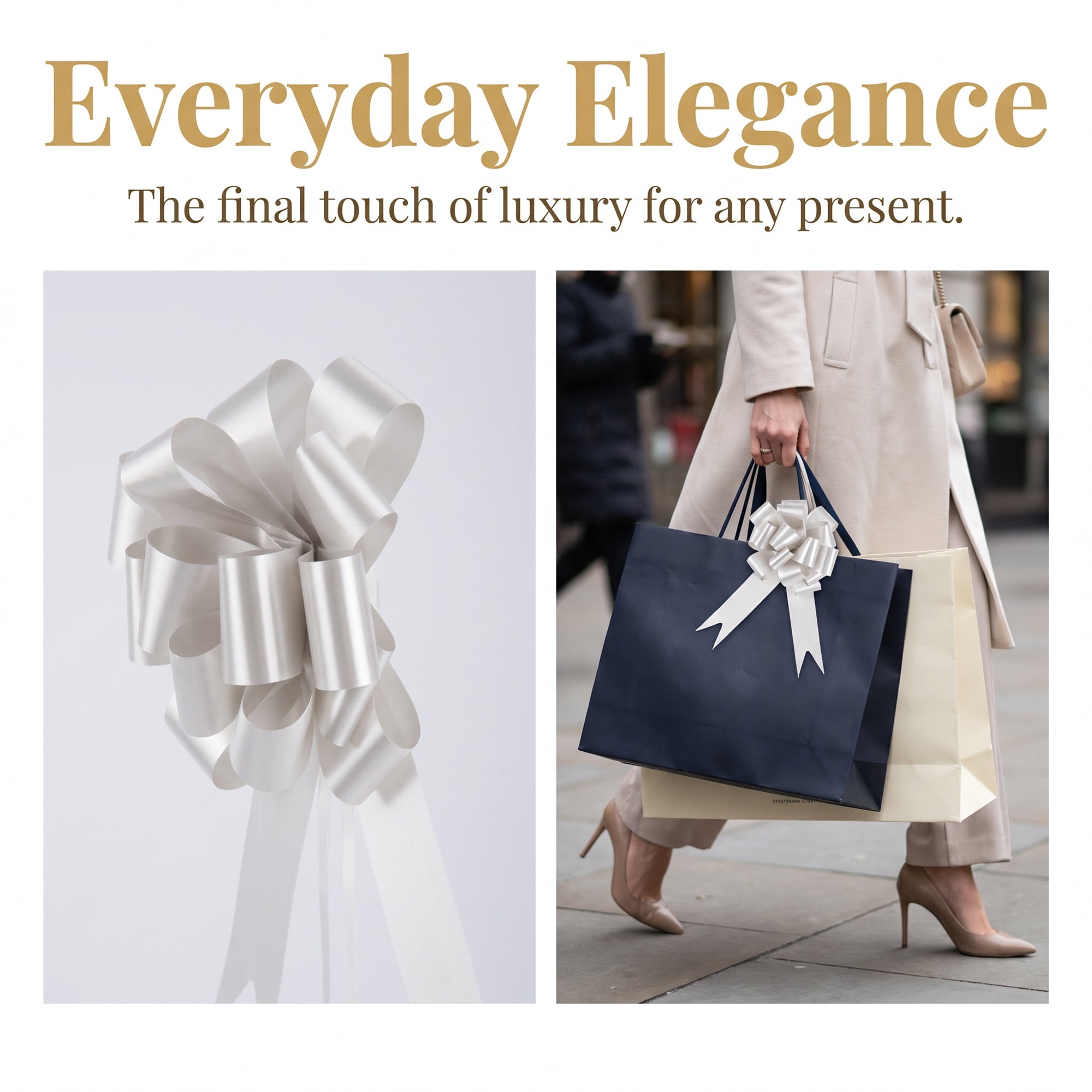 Unique Bargains Crush-Resistant Metallic Bows for Gift Wrapping and Decoration Silver