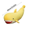 thumbnail image 3 of 30-Inch Banana Yellow Creative Plush Toy, Cute Shark Themed Stuffed Animal Doll for Home Decoration, Long Sleeping Pillow for Kids and Adults,yellow, 3 of 7