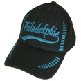 thumbnail image 2 of Philadelphia Men's Summer Mesh Adjustable Baseball Cap (Black), 2 of 3