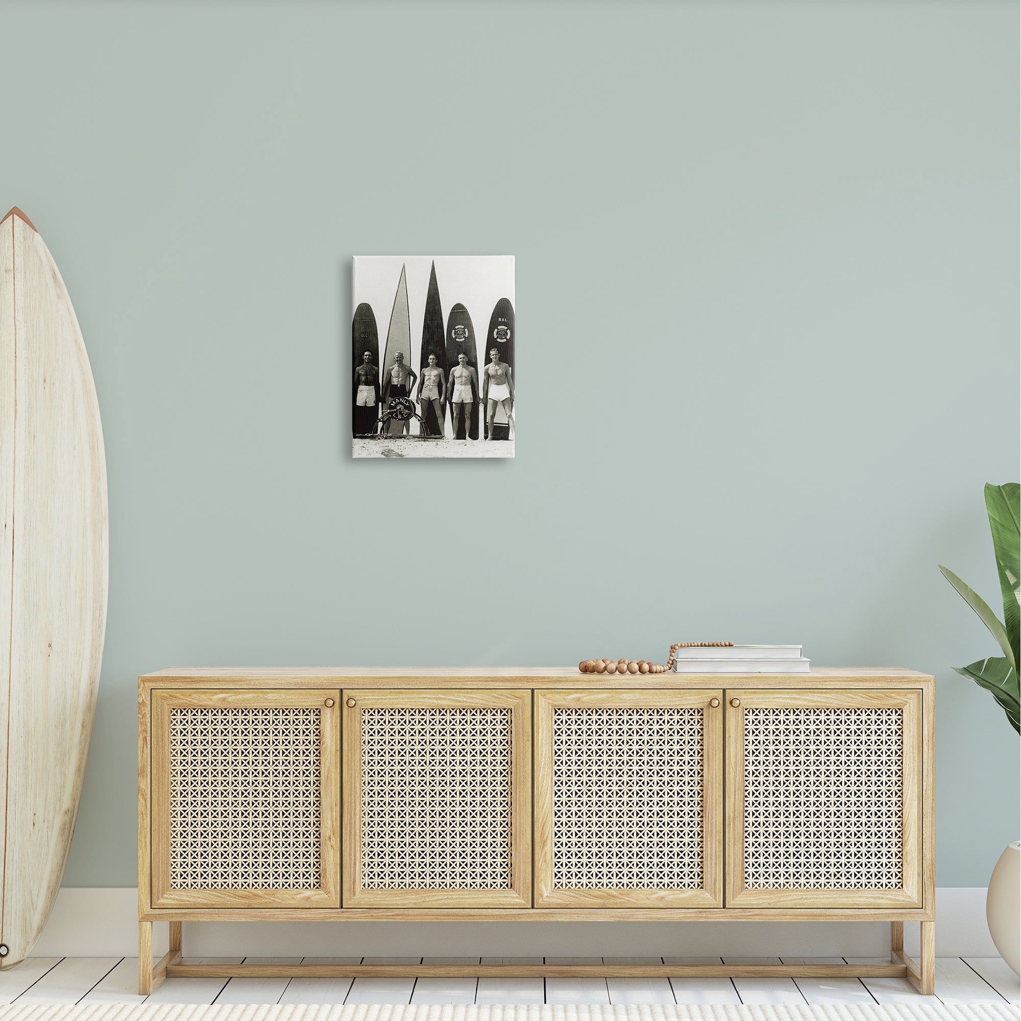 Stupell Industries Vintage Photography Men Surfer Surfboards Beach Sport Photograph Gallery Wrapped Canvas Print Wall Art, Design by Graffitee Studios