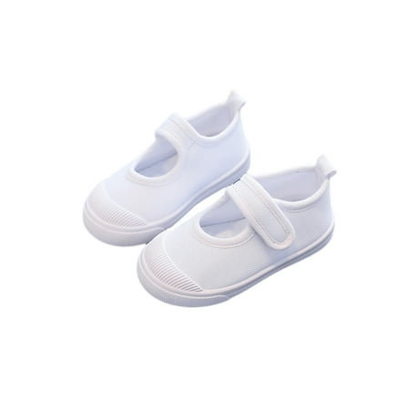 

Ferndule Children Canvas Shoes Comfort Flats Breathable Sneakers Comfortable Casual Trainers Walking Sneaker Slip On White White Style E (Mesh Upper) 4C