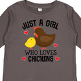 thumbnail image 4 of Inktastic Just a Girl Who Loves Chickens Girls Long Sleeve Toddler T-Shirt, 4 of 5