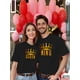thumbnail image 1 of His & Hers Valentine's Day "King" & "Queen" Crown Print T-Shirts - Casual Round Neck, Short Sleeve, Machine Washable - Perfect for Couples Celebration, Valentine's Day T-Shirts Tee For Adult, WOMEN,, 1 of 6