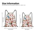 thumbnail image 2 of Honeii Watercolor Floral With Butterflies Print Drawstring Backpack,Drawstring Bags String Backpack Gym Cinch Sack Backpack Sport Bag Draw-Medium, 2 of 6