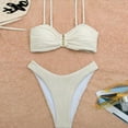 thumbnail image 4 of Xunlbb Bathing Suits for Women 2 Piece Bikini Set Women Solid Color Split Swimsuit Bikini Split Swimsuit Suit, 4 of 6