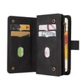 thumbnail image 6 of TECH CIRCLE Wallet Case For Moto G Play 2021,PU Leather Zipper Handbag Purse Flip Cover Kickstand Folio Women Case with Card Slots Holder Wrist Strap for Motorola Moto G Play 2021 6.5",Black, 6 of 9