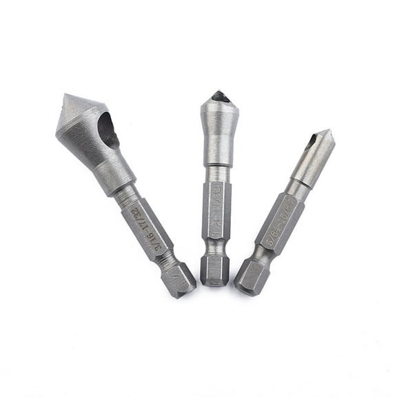 3 Pcs Deburring Tool Countersink Drill Bit Deburring Drills Chamfer Tool Countersink Bit