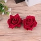 thumbnail image 5 of Horquilla de tela roja con forma de rosa, broche de flores artificiales, accesorio para el cabello de novia para fiestas y presentaciones navideñas., 5 of 8