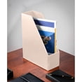 thumbnail image 2 of Dacasso White Latte Bonded Leather Magazine Rack, 2 of 2