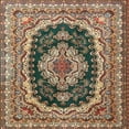 thumbnail image 1 of Ahgly Company Indoor Square Traditional Reddish Brown Medallion Area Rugs, 4' Square, 1 of 6