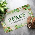 thumbnail image 4 of Christmas Welcome Doormat Front Door Mat, Rubber Back Non Slip Door Mat Entrance Rug Shoe Scraper 17.2" x 28.75", Low-Profile Printing Mat for Entry, Garage, Patio, High Traffic Areas (Green Peace), 4 of 7
