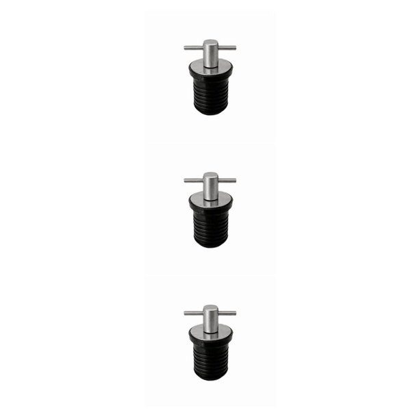 sweethay Tapón de drenaje, tapón de cubierta, suministros para barcos, escurridor en forma de T, accesorios de kayak de goma de acero Type1 NO1