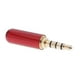 thumbnail image 4 of Cantidad 2 4 Polos 3.5mm 1/8 " Auriculares Plug Audio Soldadura Rojo + Negro, 4 of 9