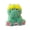 green, variant on Cute Monster Plush Toy Long Hair Stuffed Animal with Funny Expression Birthday Gift