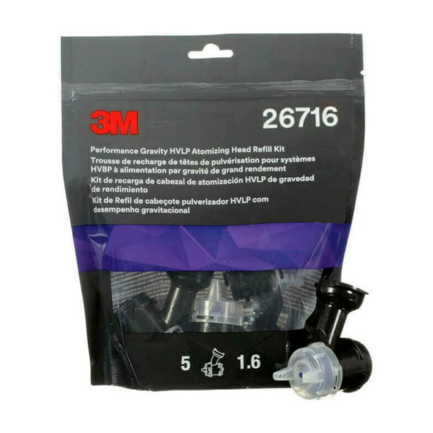 Kit de recarga: cabezal atomizador HVLP 3M Performance Gravity de 1,6 mm