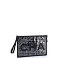 thumbnail image 3 of Pre-Owned Logo Wristlet Clutch PVC Over Quilted Tweed Large By Rebag, 3 of 8