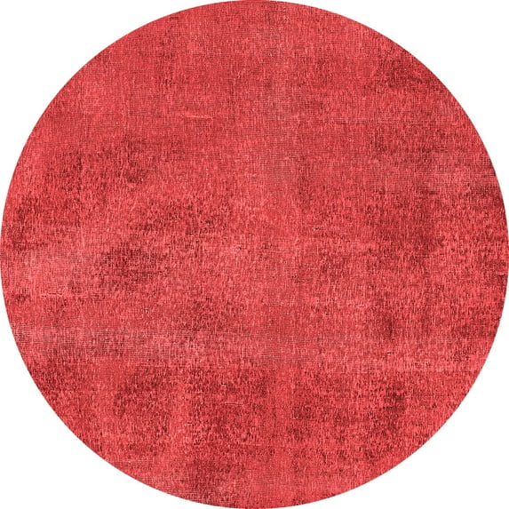 Ahgly Company Indoor Round Oriental Red Industrial Area Rugs, 5' Round