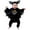 Black, variant on My First Halloween Baby Outfit Bat Hooded Romper Playsuit Jumpsuit Black