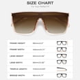 thumbnail image 4 of Fozono Oversized Flat Top Shield Sunglasses, Unisex One Piece UV Protection, 4 of 6