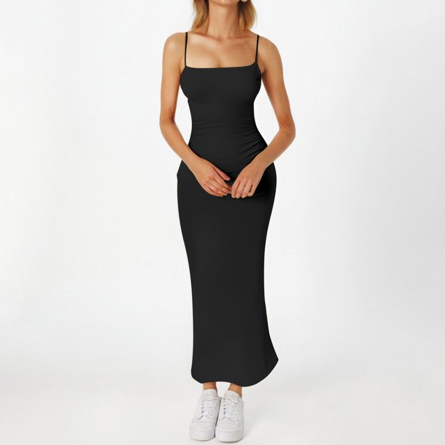 WILLBEST Faldas Para Mujer Vestido De Primavera Para Mujer Vestido De Tirantes De Seda Color Leche Para Verano