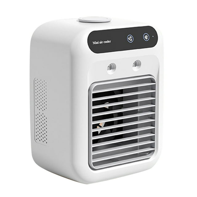 EDFBUYKRS Mini Portable Air Conditioner Small Air Cooler Rechargeable Plug In Use Air Cooler USB Mini Air Conditioner 3 Speed Silent Air Cooler For Bedroom Room Car Travel And Indoor