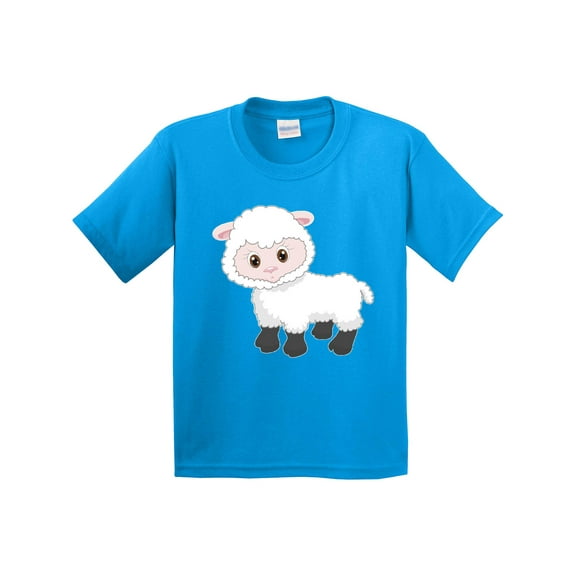 Inktastic Cute White Lamb Youth T-Shirt