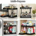 thumbnail image 6 of 2 Pack Multi-Purpose Pull-Out Storage Organizers, Under Sink Organizers and Storage for Bathroom & Kitchen, Under Cabinet Organizers and storage, 12.8 Inch, Black, 6 of 8