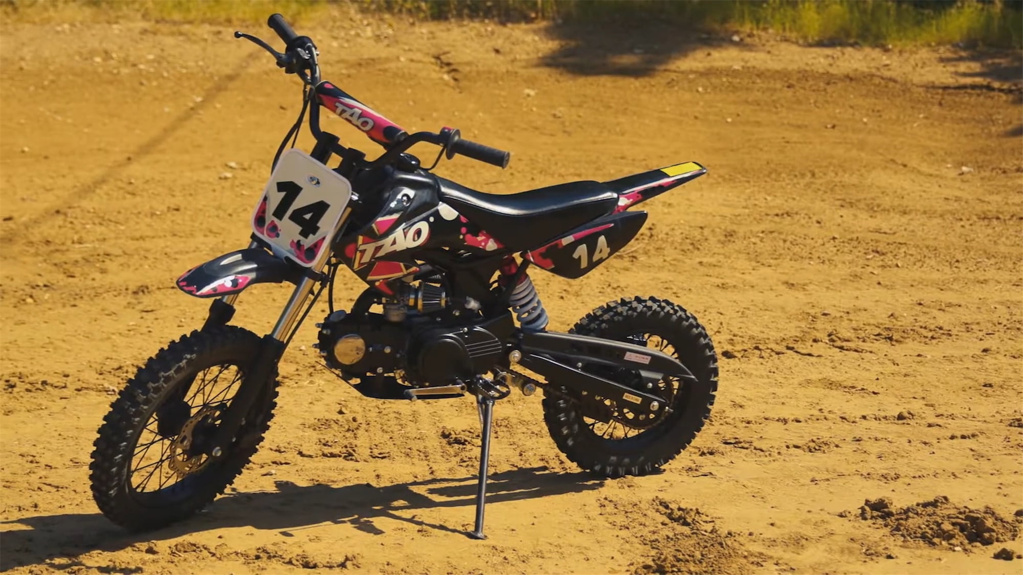 TAO MOTOR New DB-14 110CC Kids Dirt Bike with Automatic Engine Kick Start,Red
