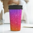 thumbnail image 6 of Lsque Holiday Shiny Pattern Travel Coffee Mug 16oz: Insulated Coffee Cup with Leakproof Lid, Coffee Tumbler, Reusable Coffee Cups with Seal Lid, 6 of 8