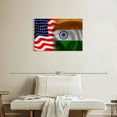 thumbnail image 2 of Elephant Stock India And Usa Flag Wall Art - Horizontal Canvas Wall Art - Living Room Wall Decor - Flags Canvas - Blue And Red Decor - 30" x 20", 2 of 4