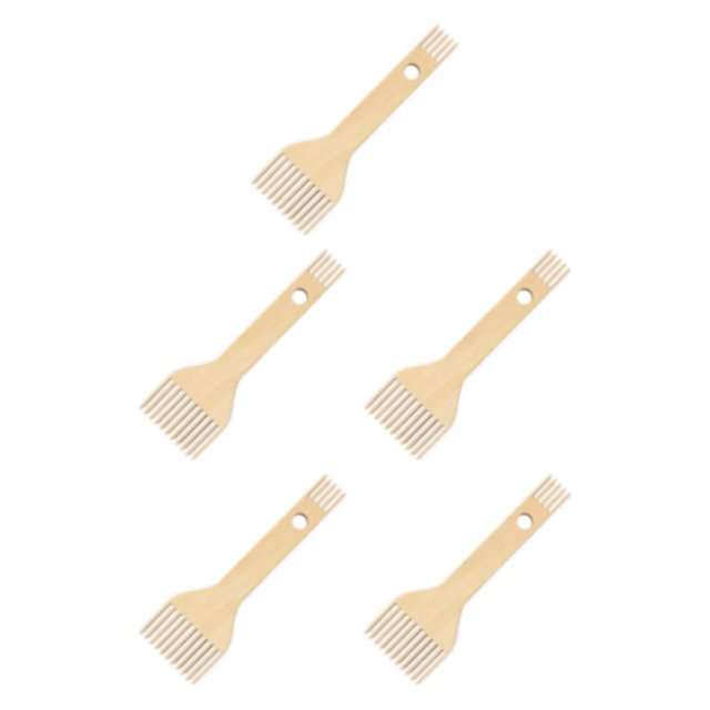 Injueey Wooden Weaving Loom Comb Double-Ended Handcraft Tool Crafts Tapestry Weaving Type2 NO2