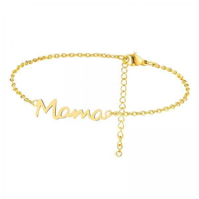 3x Pulsera Del Día de La Madre Pulsera de Mujer Colgante Pulseras con Letras de Mamá Pulsera con Dijes para Compromiso Playa Día de San Valentín Parej 3 piezas