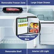 BODEGA 12 Volt Car Refrigerator, 24V DC Portable Car Fridge RV Freezer for Outdoor,Camping, RV and Travel