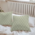 thumbnail image 4 of Sage Green Stripes Lines Outdoor Pillow Covers Set of 2 Abstract Waves Striped Classic Waterproof Throw Pillow Case Decorative Square Cushion Cover for Patio Couch Garden Balcony, 16"x16", 4 of 9