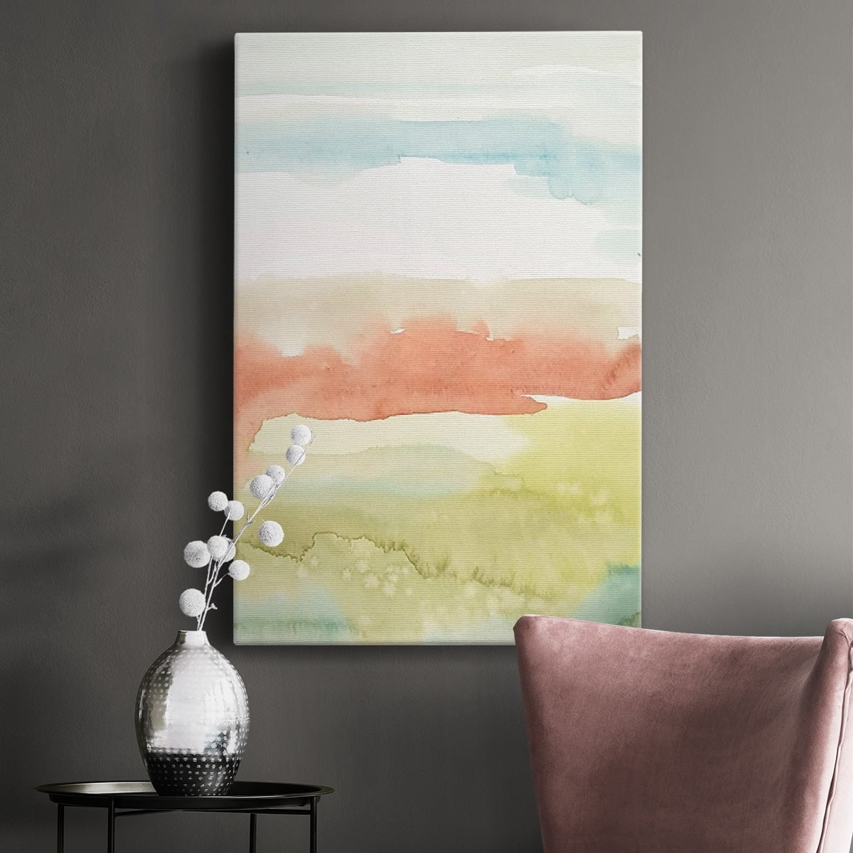 Blushing Sunrise II Premium Gallery Wrapped Canvas - Ready to Hang