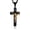 Black, variant on Catholic Jesus Christ on INRI Cross Crucifix Gold Silver Tone stainless steel Pendant Necklace 22+2 Chain