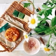 thumbnail image 2 of Rectangular Handwoven Fruit Vegetable Basket Tray With Two Handle Wicker Picnic Food Dishes Drying Hollow, 2 of 11