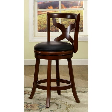 wood stool swivel cherry inch america bar dark furniture