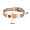 thumbnail image 5 of Metaljc Stainless Steel Medical Alert ID Bracelet for Men Women, Engraved Blood Thinner, 5 of 5