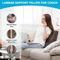 thumbnail image 6 of Back Support Pillow for Recliner Dual Layer Lumbar Support Pillow with Gel Memory Foam Ergonomic Orthopedic Couch Lumbar Cushions for Elderly Lower Back Pain Relief Washable Cover Brown, 6 of 7