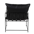 thumbnail image 4 of Porter Designs Hagen Leather & Iron Metal Accent Chair in Black, 4 of 8