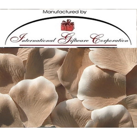 Toffee / White - Two Tone - 100 Silk Rose Petals Wedding Favors - Solid Colors - Wedding Reception and Party Supplies